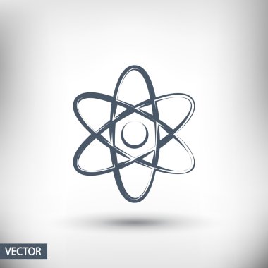 Atom simgesi. düz tasarım