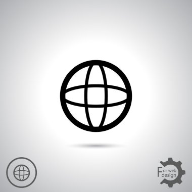 Küre simgesi düz tasarım