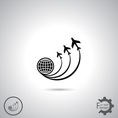 uçak simgesi olan Küre