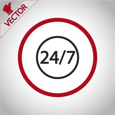 bir gün ve 7 gün 24 saat bir hafta simgesi.