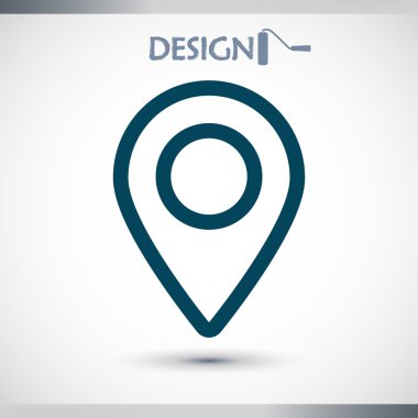 harita işaretçisi düz simgesi