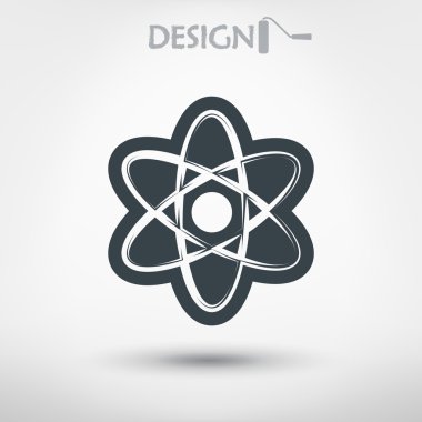 Atom simgesi. düz tasarım