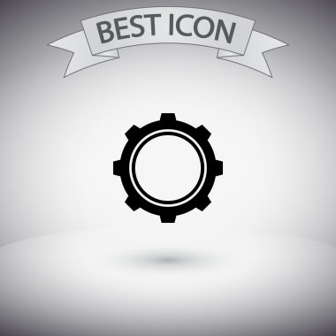 dişli simgesi. Düz tasarım biçimi