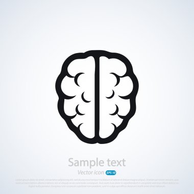 Beyin simge düz tasarım stil