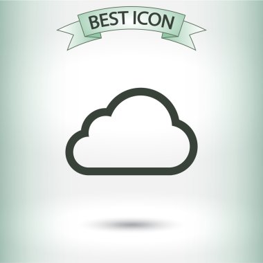 Bulut simge düz tasarım stil