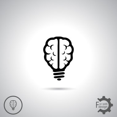 Beyin simge düz tasarım stil