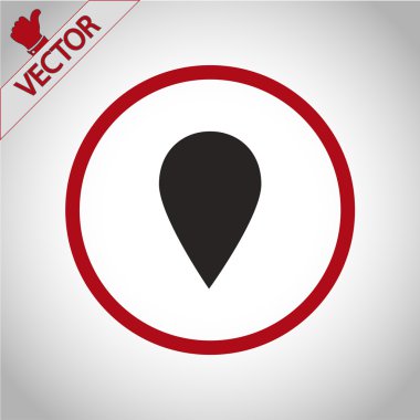 harita işaretçisi düz simgesi