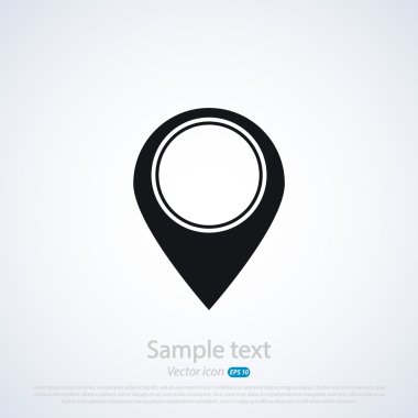 harita işaretçisi düz simgesi