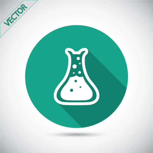 Icono de vidrio de laboratorio — Vector de stock