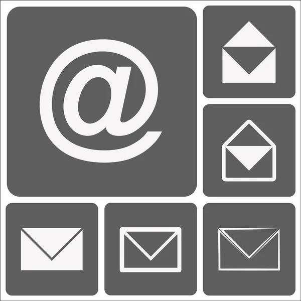 Envelop Mail icon set — Stockvector