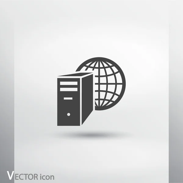 Ícone do servidor de computador — Vetor de Stock