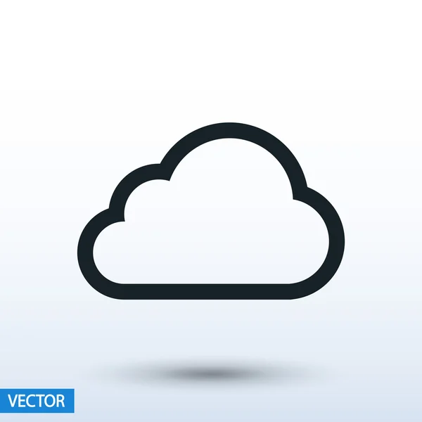 Cloud icon Flat design style — Stock Vector