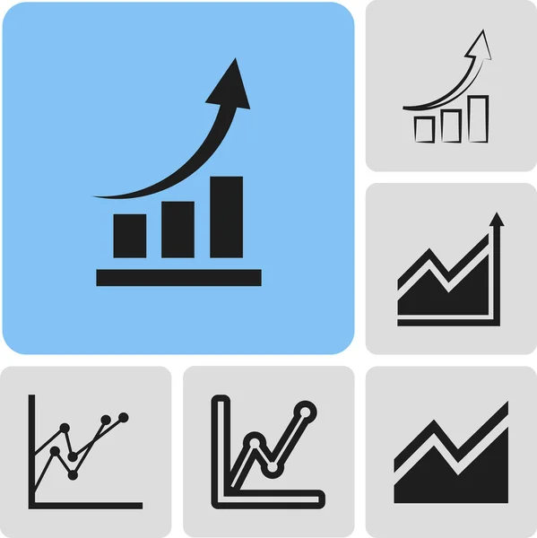 Infographic, chart icon set — Stock Vector
