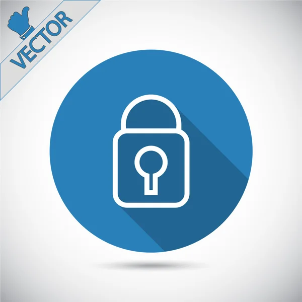 Lock icon. Flat design style — Stock Vector