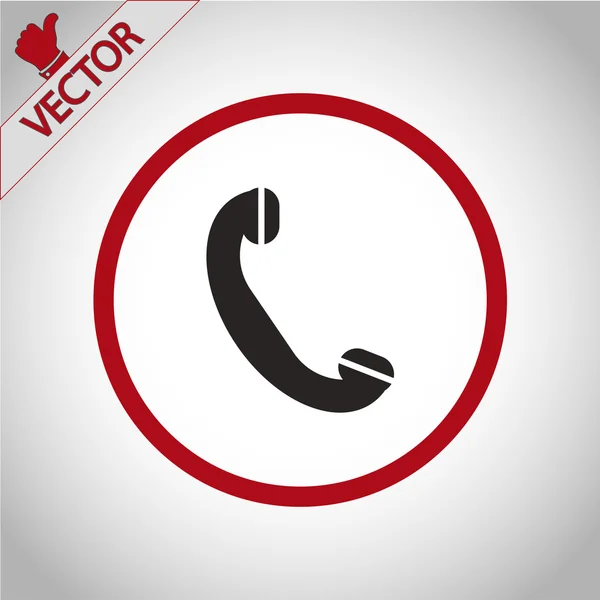 Telefoon, platte pictogram — Stockvector