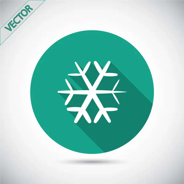 Snowflake flat icon — Stock Vector