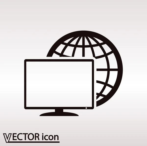 Monitor icon design — Stock Vector