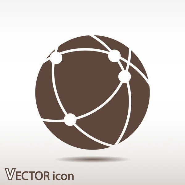 Global technology or social network icon — Stockový vektor