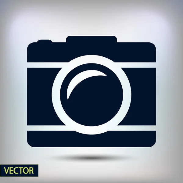 Platte pictogram van de camera — Stockvector