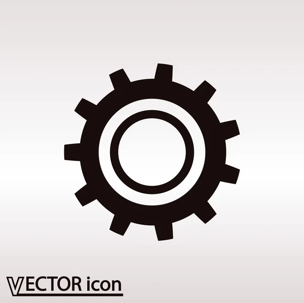 Gear icon. Flat design style — Stock Vector