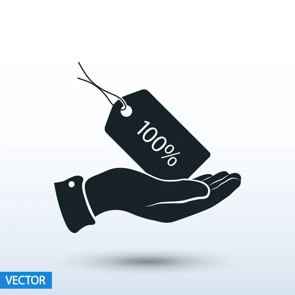 100 procent labelpictogram — Stockvector