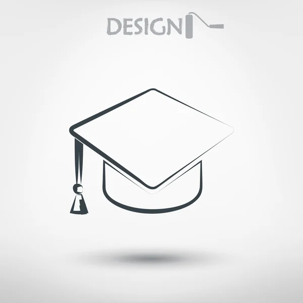 Graduatie cap pictogram — Stockvector