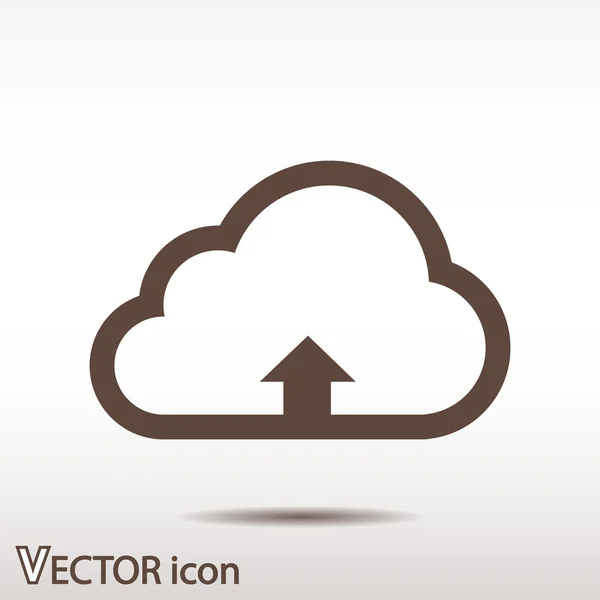 Uploadpictogram in wolk — Stockvector