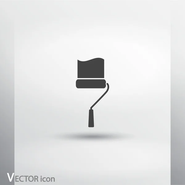 Icono del rodillo Diseño plano — Vector de stock