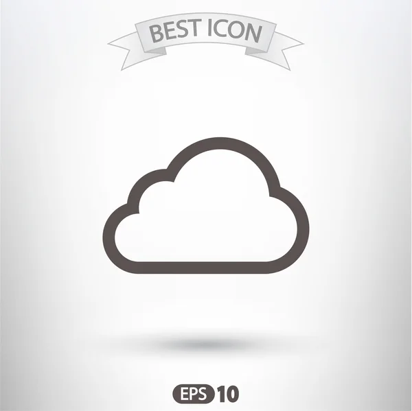 Cloud icon  Flat design style — Stock Vector