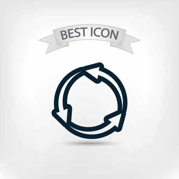 Flecha circular icono — Vector de stock