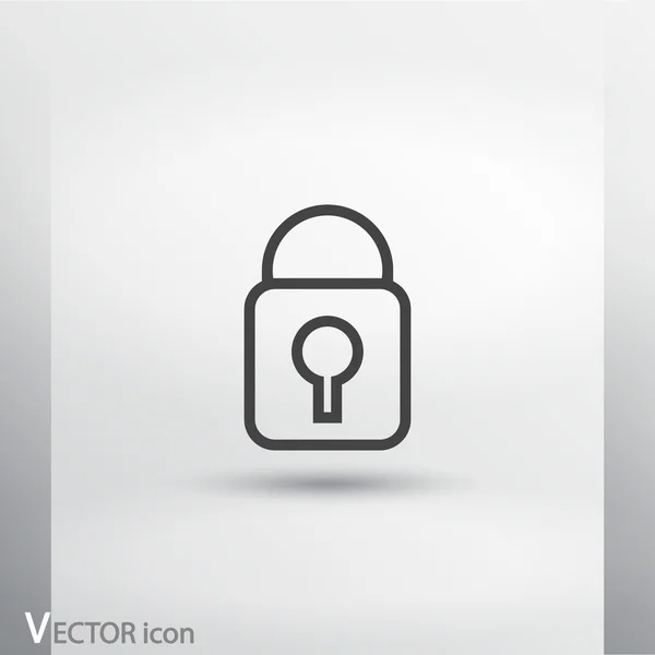 Lock icon. Flat design style — Stock Vector