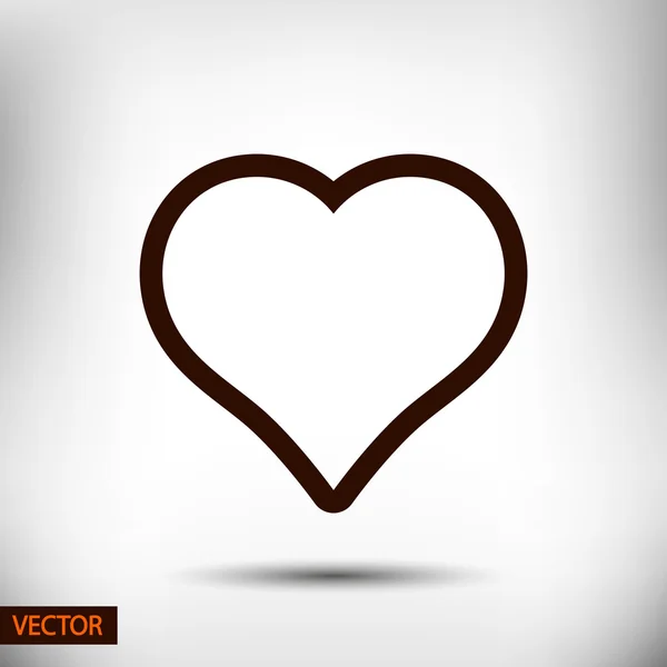 Heart Icon flat design — Stock Vector