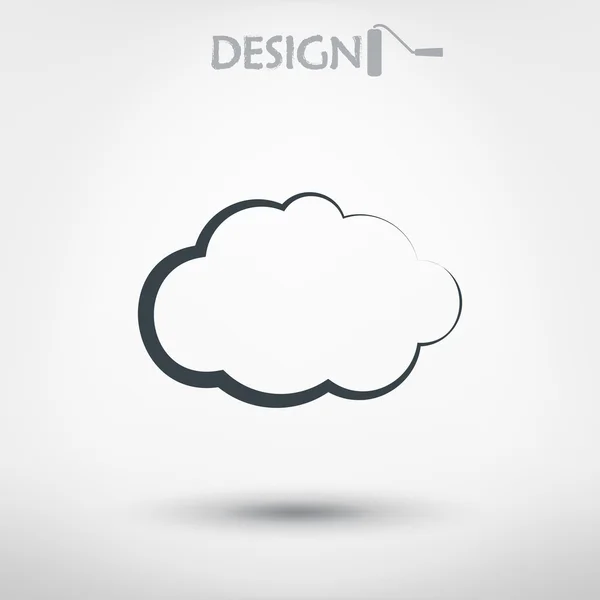 Cloud icon Flat design style — Stock Vector