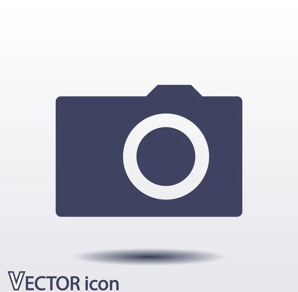 Platte pictogram van de camera — Stockvector