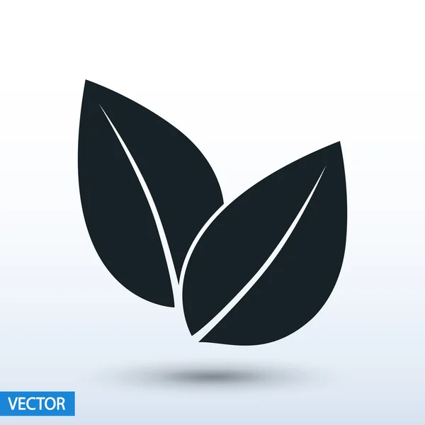 Δέντρο αφήνει εικονίδιο — Stock vektor