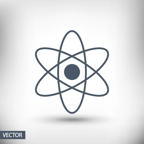 Atom-ikonen. platt design — Stock vektor