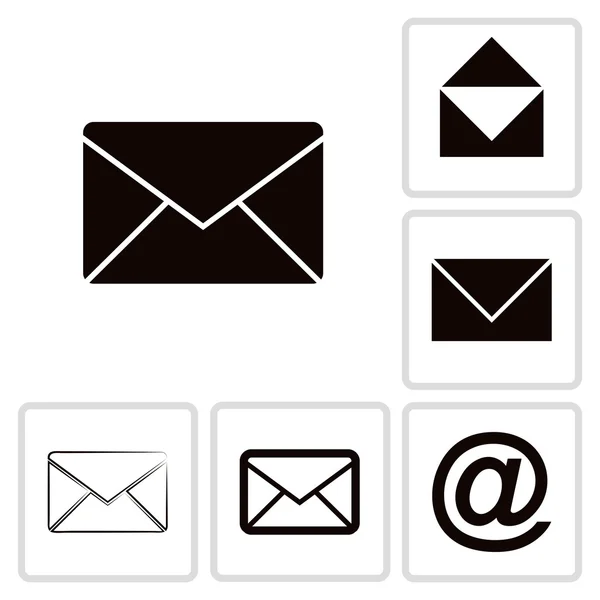 Boríték Mail icon set — Stock Vector