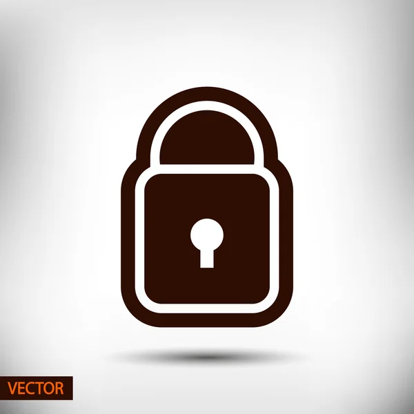 Lock icon. Flat design style — Stock Vector