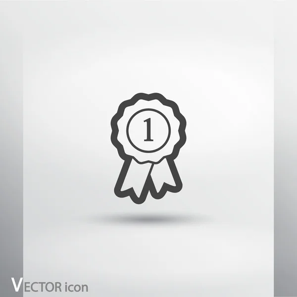 Distintivo com ícone de fitas — Vetor de Stock