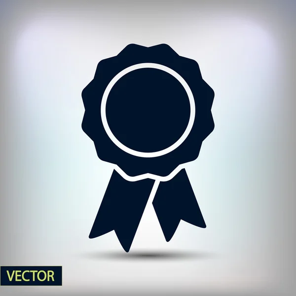 Badge met linten pictogram — Stockvector