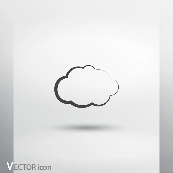 Icona nuvola Stile design piatto — Vettoriale Stock