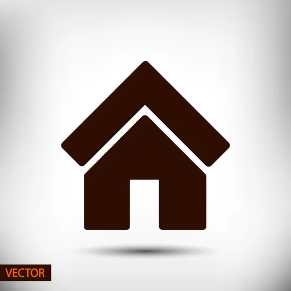 Casa plana icono . — Vector de stock