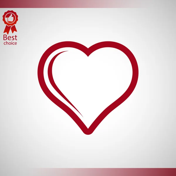 Heart Icon flat design — Stock Vector