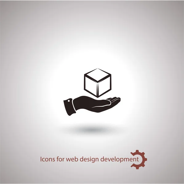 Icono de diseño de logotipo de cubo 3D — 图库矢量图片