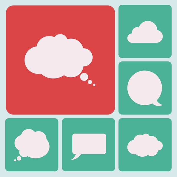 Speech bubble icon set