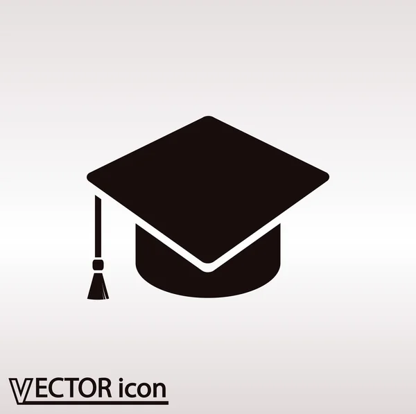 Graduatie cap pictogram — Stockvector