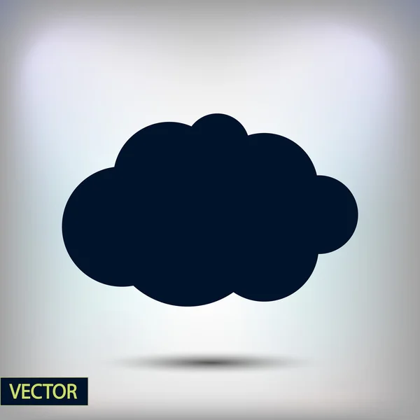 Wolke Symbol flachen Design-Stil — Stockvektor