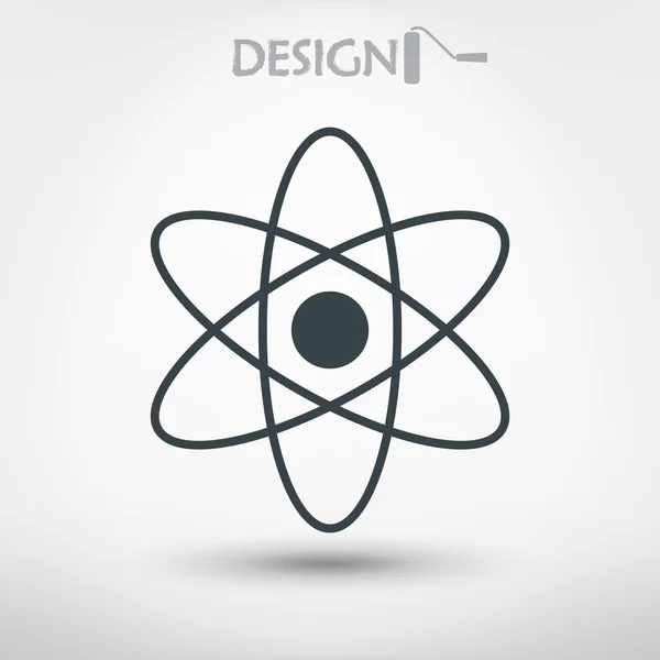 Atom icon. flat design — Stock Vector