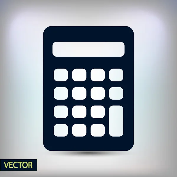 Icono de calculadora Diseño plano — Vector de stock