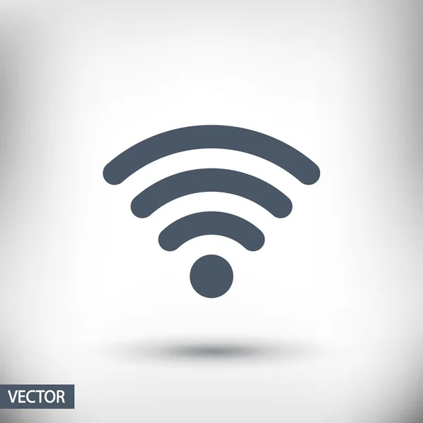 Draadloos netwerk symbool van wifi-pictogram — Stockvector